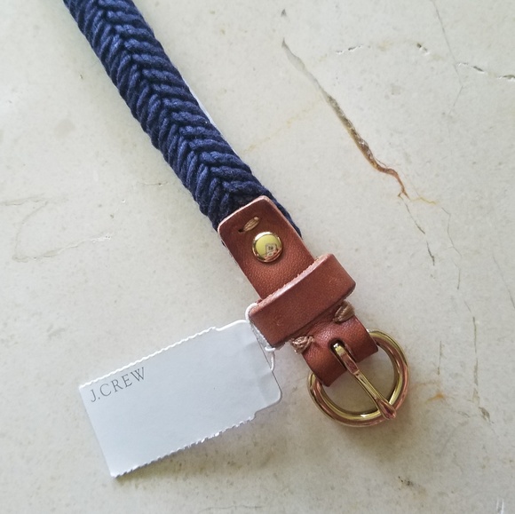 J Crew Braided Cotton & Leather Belt Orig $29.50 - Picture 3 of 5